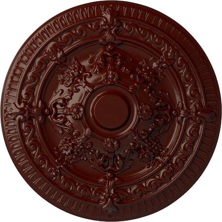 Vincent Ceiling Medallion (Fits Canopies Up To 6), Hand-Painted Brushed Mahogany, 26OD X 3P